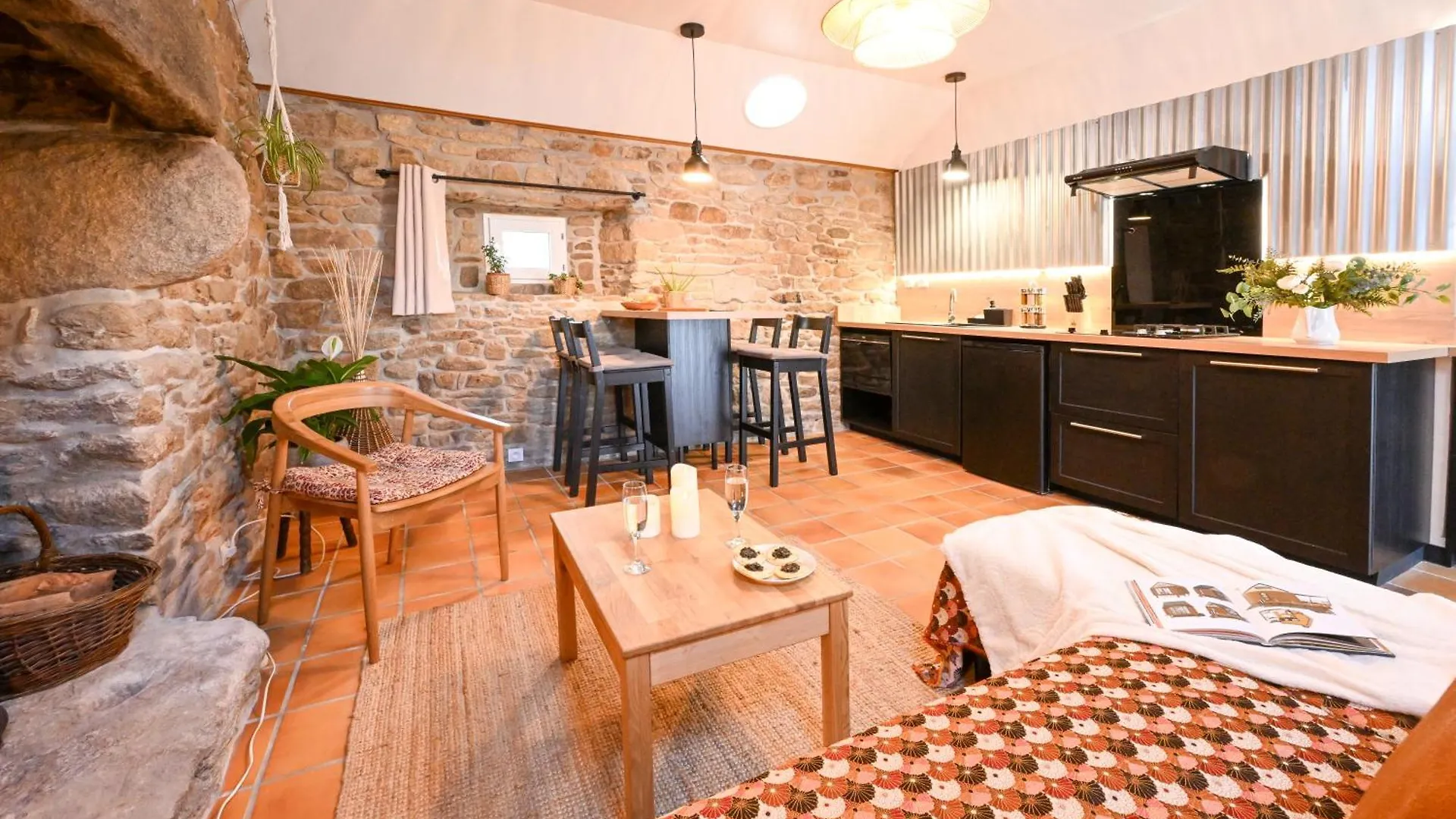 Ker Gana Sauna, Jacuzzi, Poele A Bois Plourin  France